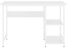 Γραφείο Υπολογιστή Λευκό 105 x 55 x 72 εκ. από MDF και Μέταλλο - Λευκό