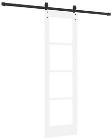 vidaXL Ολισθητή Πόρτα Λευκό 61 x 198.5 εκ. Ξύλο και μέταλλο