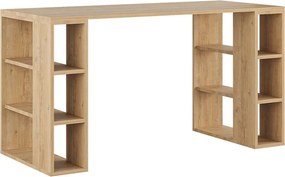 Γραφείο εργασίας Colmar Megapap χρώμα sapphire oak 140x60x75εκ