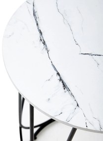 NUBIRA S coffee table frame - black, top - white marble DIOMMI V-CH-NUBIRA_S-LAW-BIAŁY