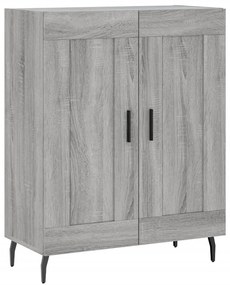 vidaXL Ντουλάπι Γκρι Sonoma 69,5 x 34 x 180 εκ. Επεξεργασμένο Ξύλο