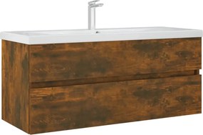 vidaXL Ντουλάπι Νιπτήρα Καπνιστή Δρυς 100x38,5x45 εκ. Επεξεργ. Ξύλο