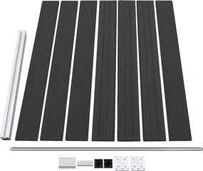 vidaXL Πάνελ Περίφραξης Μαύρο 175 x 146 εκ. από WPC