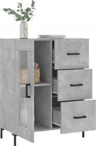 vidaXL Ντουλάπι Γκρι Σκυροδέματος 69,5x34x90 εκ. Επεξεργασμένο Ξύλο