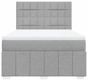 ΚΡΕΒΑΤΙ BOXSPRING ΜΕ ΣΤΡΩΜΑ ΑΝΟΙΧΤΟ ΓΚΡΙ 140X190 ΕΚ. ΥΦΑΣΜΑΤΙΝΟ 3291663