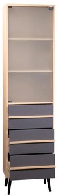 Ραφιέρα Industry Fylliana Sonoma - Γκρί 50x29.5x190 εκ. 50x29.5x190 εκ.