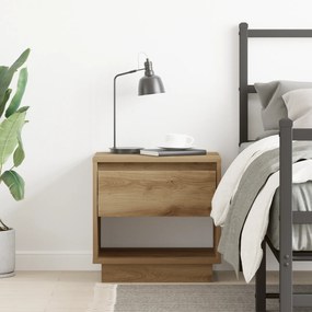 vidaXL Κομοδίνο Καλλιτέχνη Δρυς 45x34x46 εκ Επεξεργασμένο ξύλο