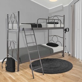 Κουκέτα μεταλλική σε χρώμα μαύρο 90x190x170