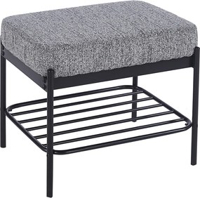 Σκαμπό (55x36x47) Spitishop Andenne Grey/Black