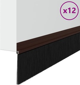 vidaXL Αυτοκόλλητες σφραγίδες πόρτας 12 pcs Καφέ 100 cm