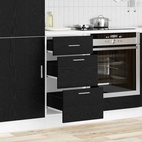 vidaXL Βάση Ντουλάπας Κουζίνας Μαύρη Δρυς 40 x 46 x 81,5 cm