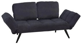 Sofa-bed 3-seater Jackie fabric anthracite-metal black 190x78x75cm 190x78x75 εκ.