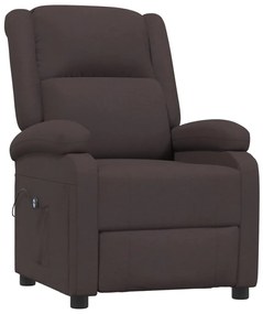 vidaXL Πολυθρόνα Ανακλινόμενη Ηλεκτρική Σκούρο Καφέ Υφασμάτινη