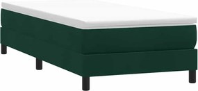 vidaXL Box Spring κρεβάτι χωρίς στρώμα σκούρο πράσινο 80x220εκ