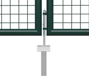 vidaXL Πόρτα Κήπου Πράσινη 400x100 εκ. από Ατσάλι