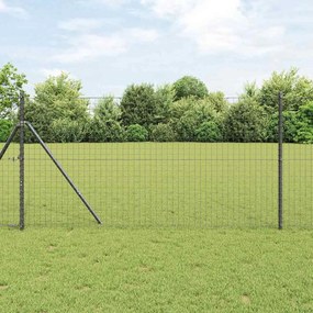 vidaXL Στηρίγματα Φράχτη 26 τεμ Γκρι Ø32 mm 150 cm Γαλβανισμένο Ατσάλι