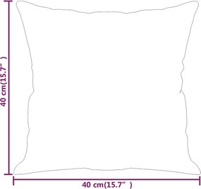 vidaXL Μαξιλάρια Διακοσμητικά 2 τεμ. Καφέ 40 x 40 εκ. Υφασμάτινα