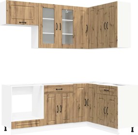 vidaXL Μονάδα κουζίνας KALMAR 8 pcs Artisan Δρυς Επεξεργασμένο Ξύλο