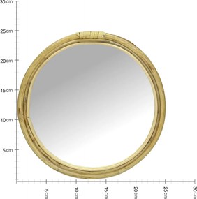 Καθρέπτης ArteLibre Φυσικό Μπαμπού 25x1.5x25cm