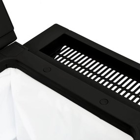 vidaXL Καρότσι Σερβιρίσματος 3-σε-1 Μαύρο από Πολυπροπυλένιο