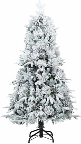 vidaXL Τεχνητό Χριστουγεννιάτικο Δέντρο με Άξονα με βάση Λευκό 150 cm