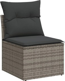 vidaXL Patio Sofa Set 10-θέσια Grey and Dark Grey