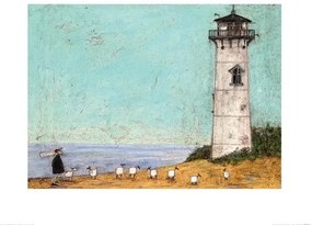 Εκτύπωση έργου τέχνης Sam Toft - Seven Sisters And A Lighthouse, (50 x 40 cm)