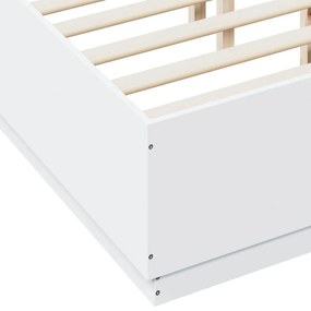 vidaXL Πλαίσιο Κρεβατιού Λευκό 120 x 190 εκ. Επεξεργασμένο Ξύλο