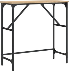 vidaXL Τραπέζι Κονσόλα Sonoma Δρυς 75x32x75 εκ. Επεξεργασμένο Ξύλο