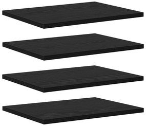 vidaXL Ράφια 4 τεμ Μαύρη Δρυς 40x30x1.5 εκ Ξύλινα