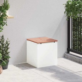 vidaXL Παγκάκι κήπου Λευκό 40 x 40 x 43 cm Ατσάλι
