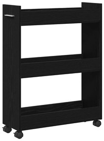 vidaXL Ντουλαπιού Μαύρη δρυς 60 x 22 x 79 εκ Επεξεργασμένο ξύλο