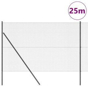 vidaXL Φράκτης με Στυλό Γκρι 25 x 1.5 μ