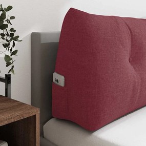 vidaXL Μαξιλάρι Πλάτης Κόκκινο 140 x 24 x 50 εκ ύφασμα