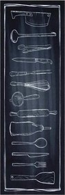 vidaXL Χαλί Κουζίνας Μαύρο 180 x 60 cm Βελούδο