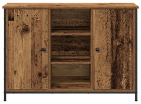 vidaXL Κονσόλα Παλιού Ξύλου 100x35x70 εκ Κατασκευασμένο Ξύλο και Χάλυβας