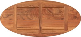 vidaXL Επιφάνεια Τραπεζιού Οβάλ 110x40x2,5 εκ. Μασίφ Ξύλο Ακακίας