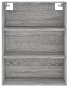 vidaXL Ντουλάπι Sonoma Γκρι 69,5x32,5x180 εκ. Επεξεργασμένο Ξύλο