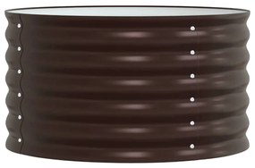 vidaXL Υπερυψωμένη Ζαρντινιέρα Καφέ 80 x 80 x 44 cm Ατσάλι