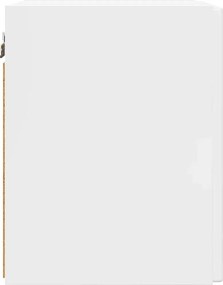 vidaXL Ντουλάπι Τηλεόρασης Τοίχου Λαμπερό Λευκό 30 x 31 x 40 εκ.