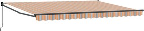 vidaXL Αναδιπλούμενη τέντα Πολύχρωμο 450 x 300 εκ