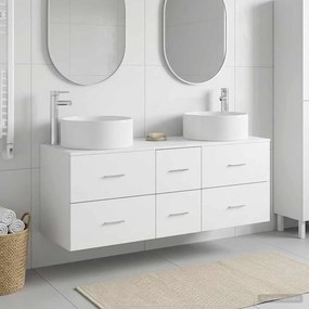 vidaXL Σετ Επίπλων Μπάνιου 3 τμχ. Λευκό 49,5 x 44,5 x 65,5 εκ