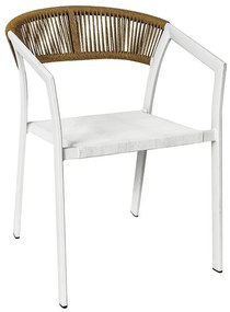 Πολυθρόνα Βεράντας-Κήπου Parma Ε6717,2 55x58x78cm Natural-White