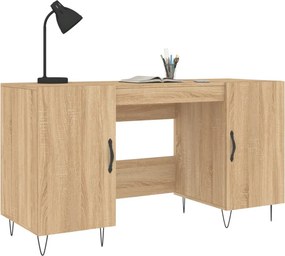 vidaXL Γραφείο Sonoma Δρυς 140 x 50 x 75 εκ. από Επεξεργασμένο Ξύλο