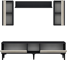 Stewehome Σετ έπιπλο τηλεόρασης με ράφι 150x30x41 cm