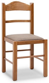 Καρέκλα τραπεζαρίας Virginia Megapap από μασίφ ξύλο οξιάς χρώμα καρυδί 42,5x42,5x88εκ.