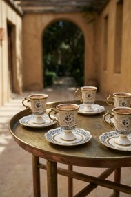 Stewehome Σετ πορσελάνινων φλιτζανιών καφέ για 6 άτομα Πολύχρωμο