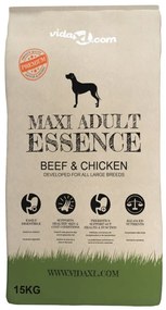 vidaXL Ξηρά Τροφή Σκύλων Premium Maxi Adult Essence Beef &amp; Chicken 30κ