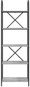 vidaXL Ράφι Βιβλίων Γκρι sonoma 60 x 30 x 183 εκ Επεξεργασμένο ξύλο