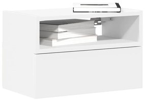 Κομοδίνο Επιτοίχιο Λευκά 45x26x28,5 εκ.